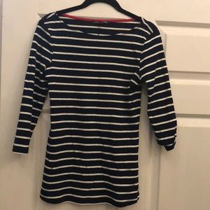 Boat neck stripped tee- NWT